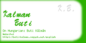 kalman buti business card